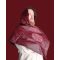 Leather hood with silk (reddish brown)