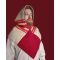 Wool hood (red-white colors)