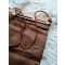 Hedeby wooden part, fabric bag, braided leather cord