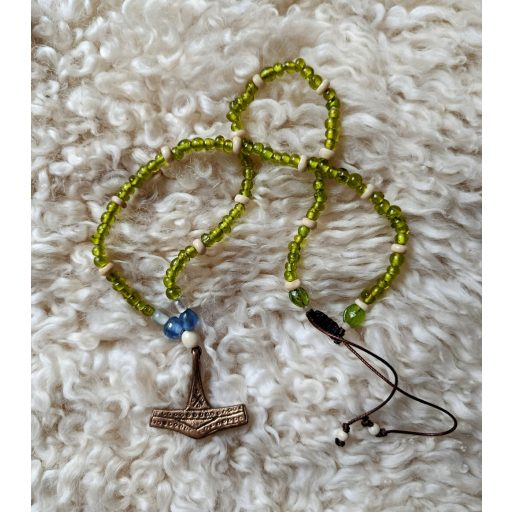 Mjölnir with green glassbeads