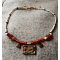 Avar necklace with ceramic, bone and amber beads